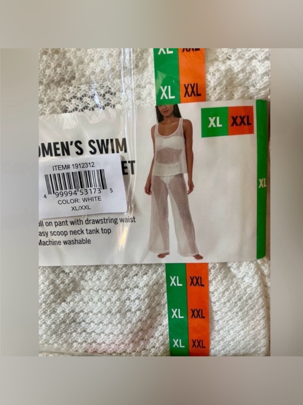 NIP White Two Piece Swimwear Cover-Up